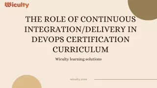 the role of continuous integration delivery