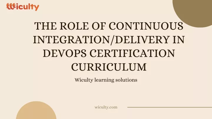 the role of continuous integration delivery