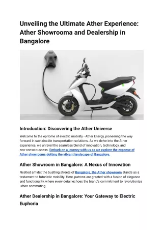 Unveiling the Ultimate Ather Experience_ Ather Showrooma and Dealership in Bangalore