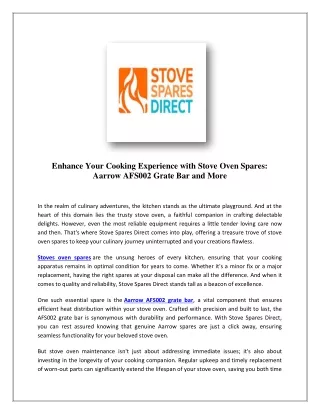 Stoves Oven Spares | Stove Spares Direct