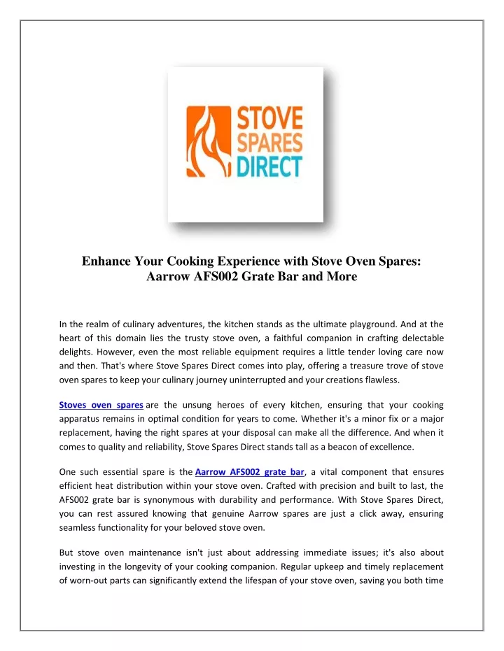 enhance your cooking experience with stove oven