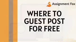 Where to Guest Post for Free