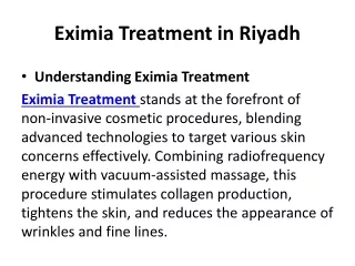 Eximia Treatment in Riyadh