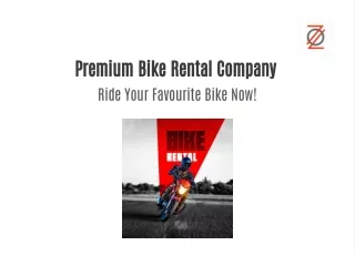 Bike Rentals in Bangalore