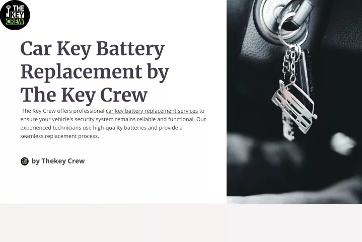 car key battery replacement by the key crew