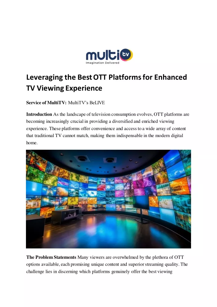 leveraging the best ott platforms for enhanced