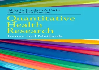[PDF READ ONLINE] Quantitative Health Research: Issues and Method