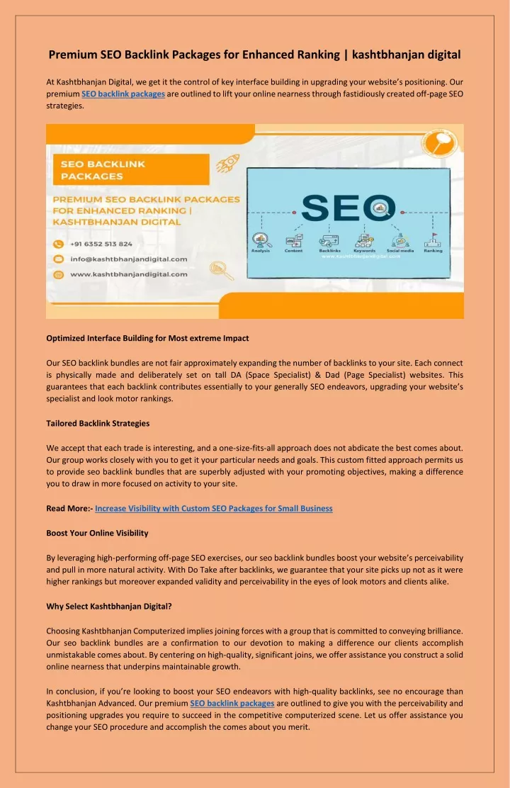 premium seo backlink packages for enhanced