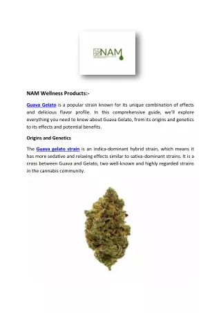 NAM Wellness Products