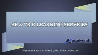 ar vr e learning services