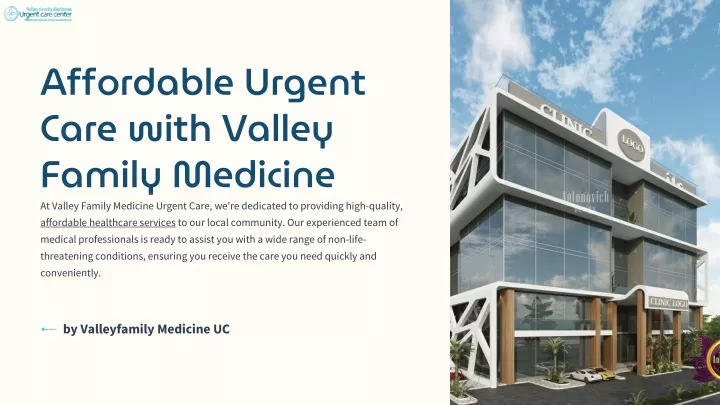 affordable urgent care with valley family