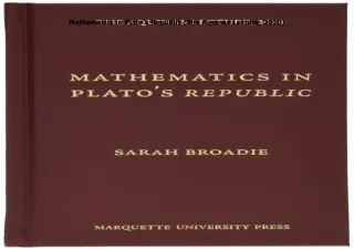 $PDF$/READ/DOWNLOAD️❤️ Mathematics in Plato's Republic (The Aquinas Lecture, 2020)