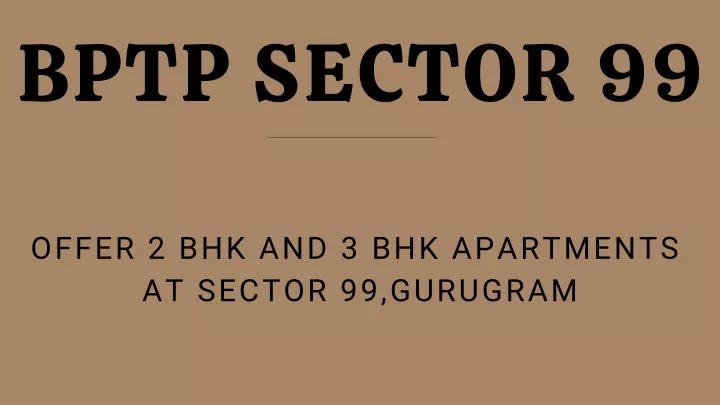 bptp sector 99