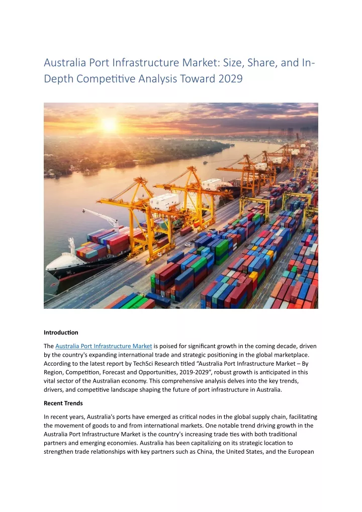 australia port infrastructure market size share