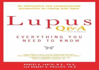 get [PDF] Download Lupus Q&A Revised and Updated, 3rd edition: Ev