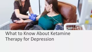 What to know about Ketamine therapy for depression