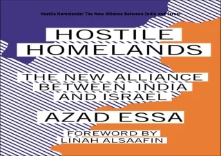 Download⚡️(PDF)❤️ Hostile Homelands: The New Alliance Between India and Israel