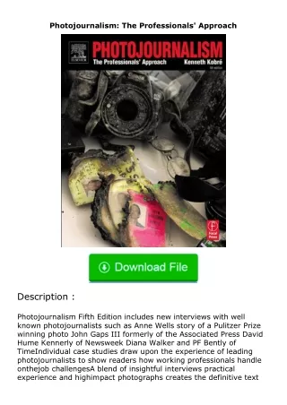 full✔download️⚡(pdf) Photojournalism: The Professionals' Approach