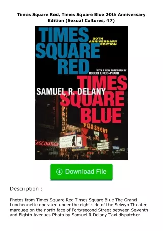 (❤️pdf)full✔download Times Square Red, Times Square Blue 20th Anniversary Edit