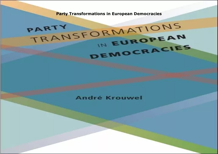party transformations in european democracies