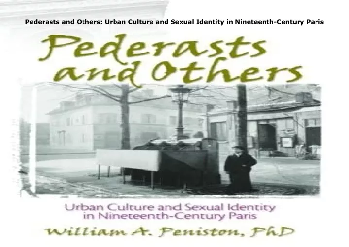 pederasts and others urban culture and sexual