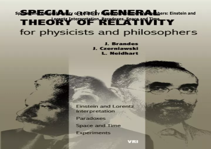 special and general theory of relativity