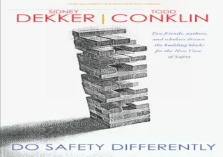 [PDF READ ONLINE] Do Safety Differently