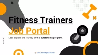Fitness Trainers Job Portal Website Portfolio.