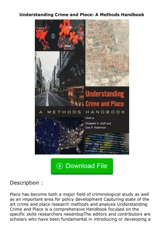[READ]⚡PDF✔ Understanding Crime and Place: A Methods Handbook