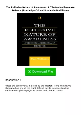 Download⚡ The Reflexive Nature of Awareness: A Tibetan Madhyamaka Defence (Rou