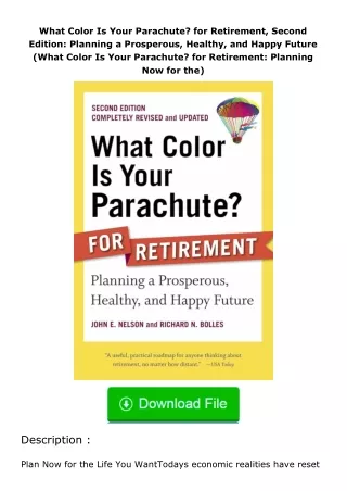 ❤️get (⚡️pdf⚡️) download What Color Is Your Parachute? for Retirement, Second