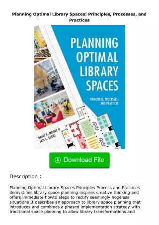 free read (✔️pdf❤️) Planning Optimal Library Spaces: Principles, Processes, an