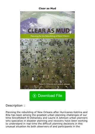 (❤️pdf)full✔download Clear as Mud