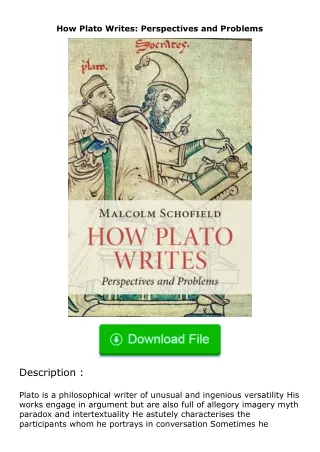 [READ]⚡PDF✔ How Plato Writes: Perspectives and Problems