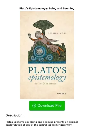 Download❤[READ]✔ Plato's Epistemology: Being and Seeming