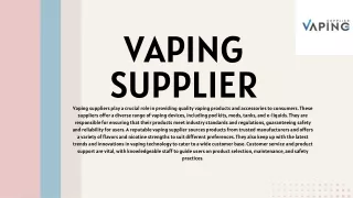 Vaping Supplier