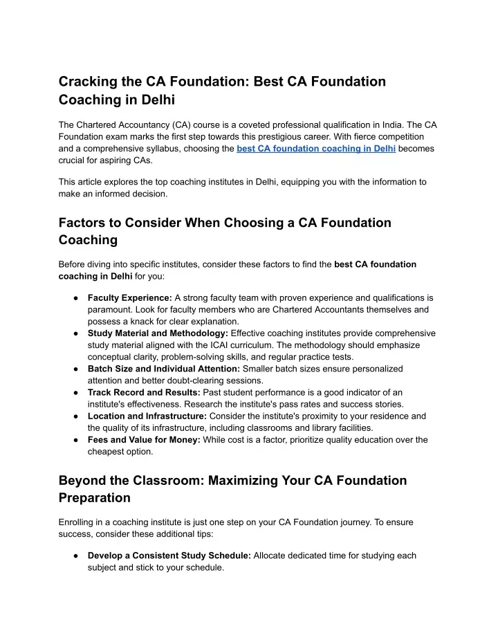 cracking the ca foundation best ca foundation