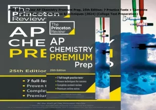 Ebook❤️(download)⚡️ Princeton Review AP Chemistry Premium Prep, 25th Edition: 7 Practice T