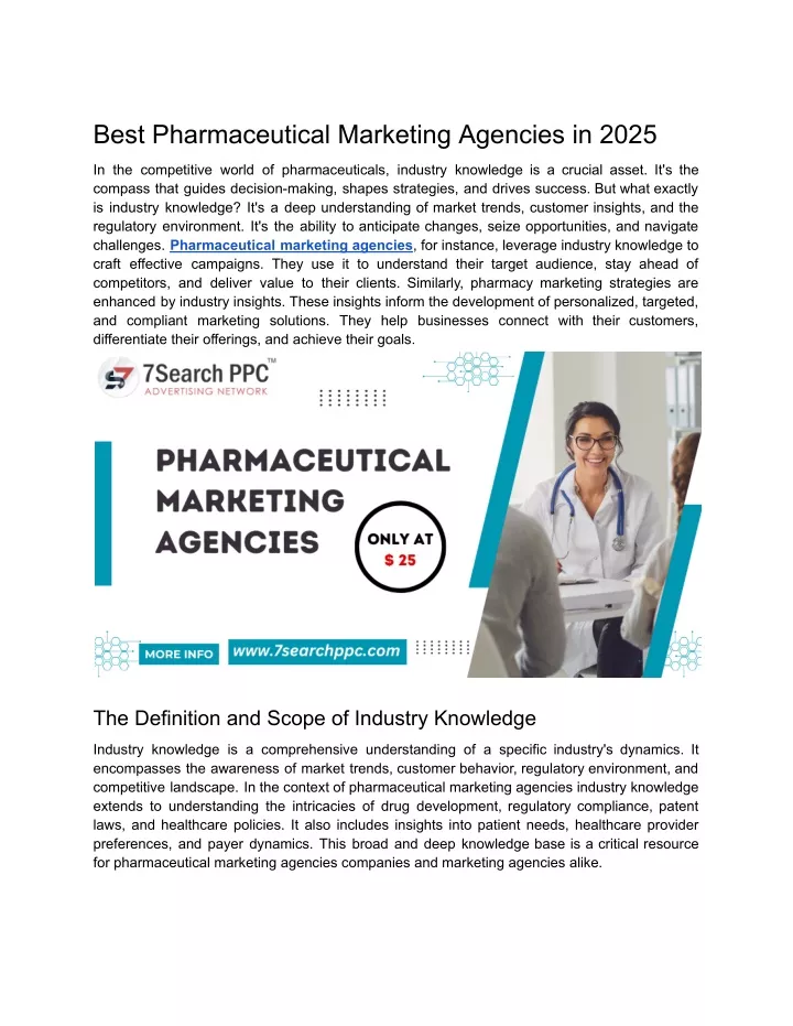 best pharmaceutical marketing agencies in 2025
