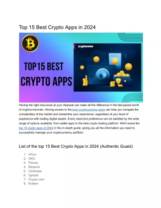 Top 15 Best Crypto Apps  Authentic Guaid