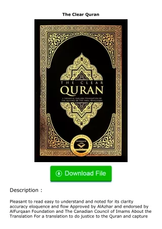 The-Clear-Quran