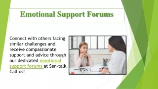 Emotional Support Forums