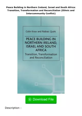 (❤️pdf)full✔download Peace Building in Northern Ireland, Israel and South Afri