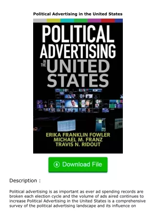✔️READ ❤️Online Political Advertising in the United States