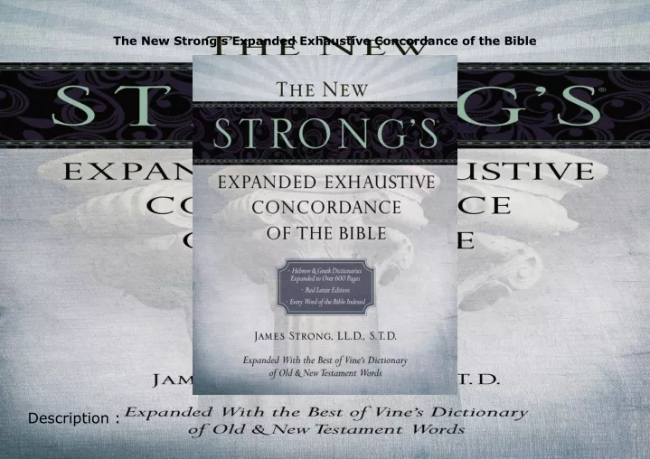the new strong s expanded exhaustive concordance