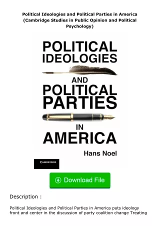 download⚡️ free (✔️pdf✔️) Political Ideologies and Political Parties in Americ