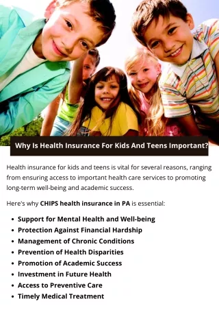 Why Is Health Insurance For Kids And Teens Important?