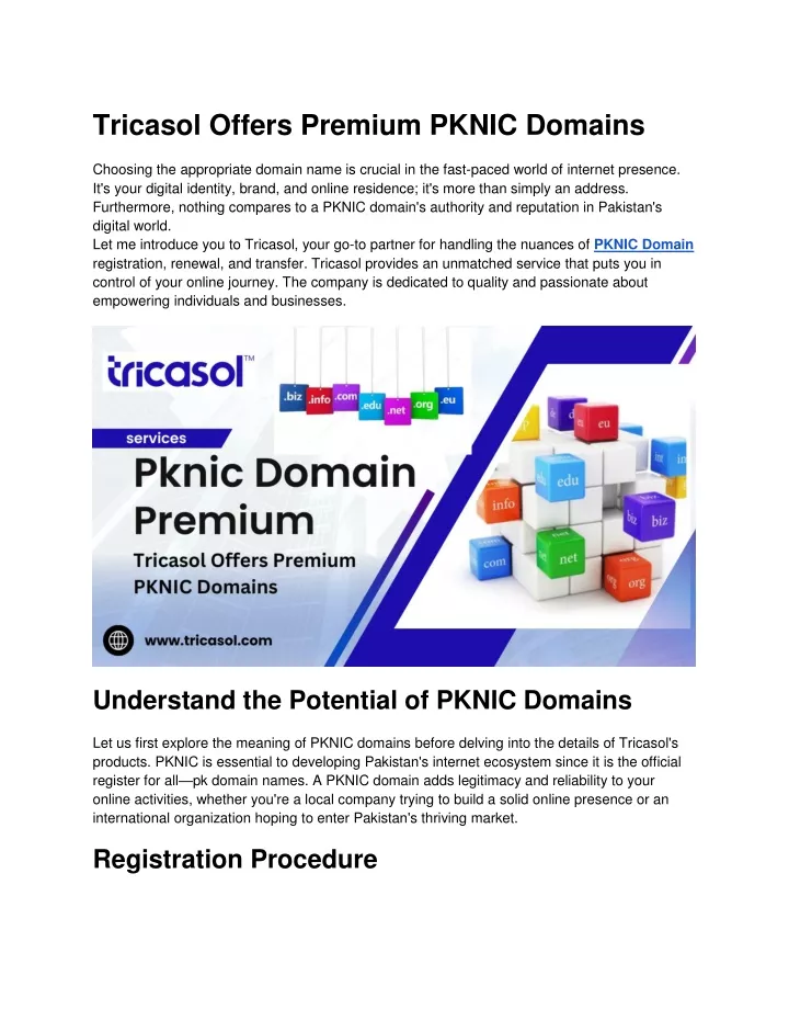 tricasol offers premium pknic domains