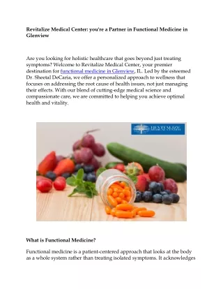 Functional Medicine in Glenview