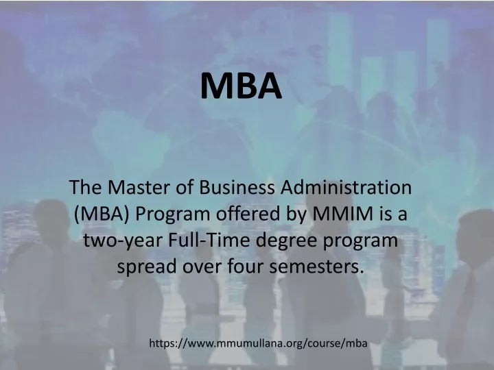 mba the master of business administration